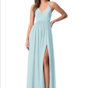 Azazie a-line chiffon floor length dress